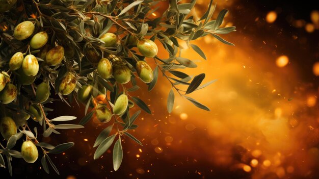 Olive fire background