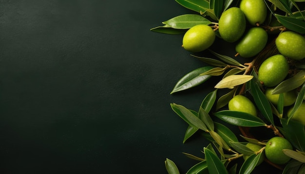 Olive fruitboomtak zonlicht achtergrond Mediterrane zonnige dag sjabloonontwerp lege ruimte