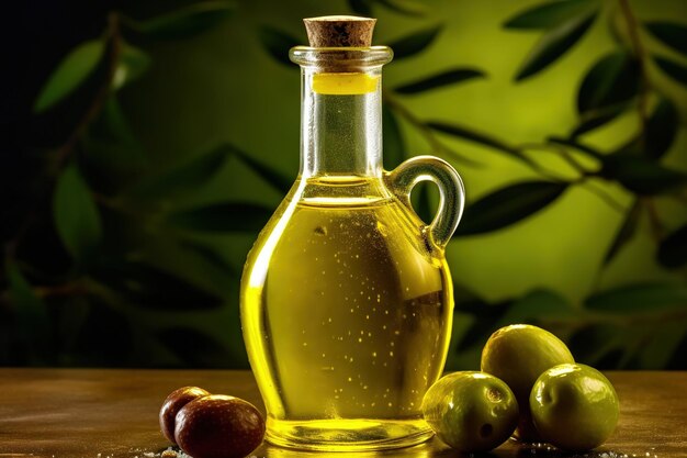 Olive oil in a bottle Bootle of typical extra virgin olive oil