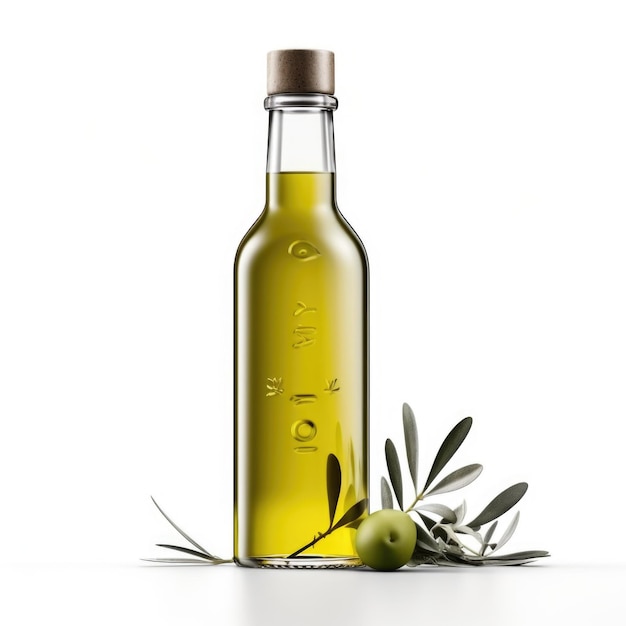 Olive oil bottle mockup isolated Generative AI