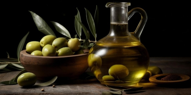 Photo olive oil front view