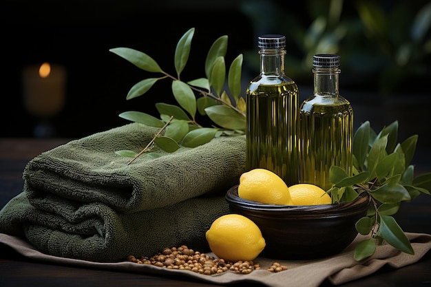 olive oil healthy food ingredient yellow virgin bottle green leaf Mediterranean fresh