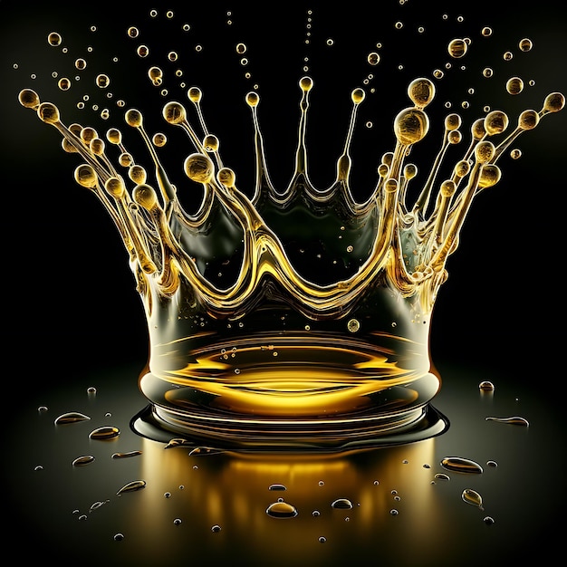 Olive Oil Honey Splash with Droplets