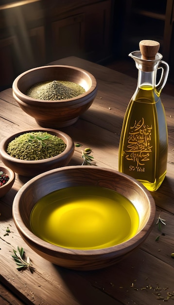 olive oil and zaatar Bowl