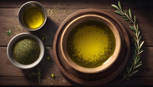 olive oil and zaatar Bowl