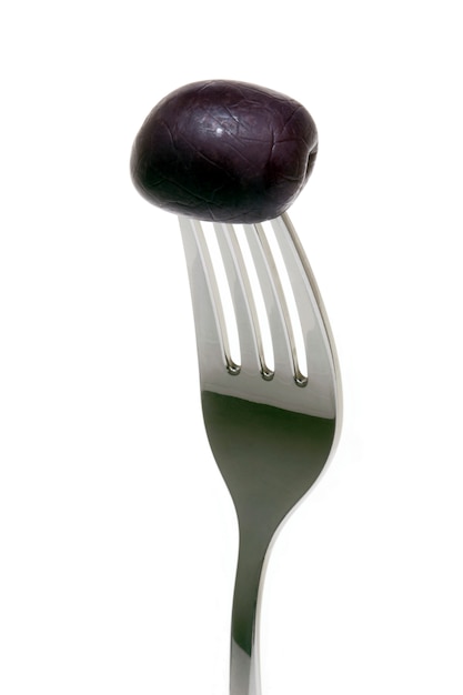 Olive stuck in fork