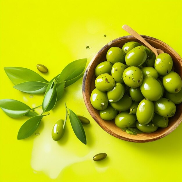 Olives 3d high quality image created by ai