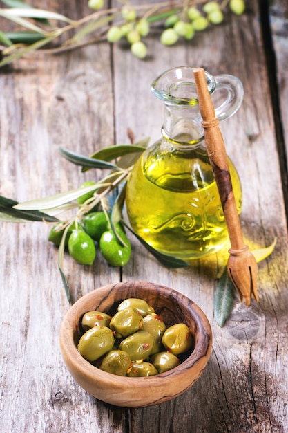 olives and olive oil