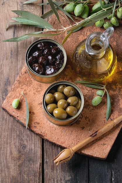 Olives with bread and oil