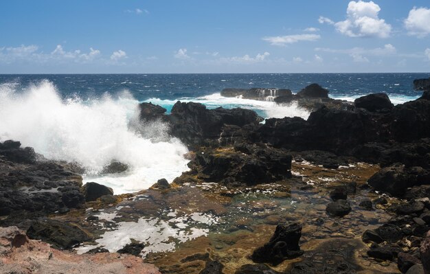 Olivine Pools aan de noordoostkust van Maui