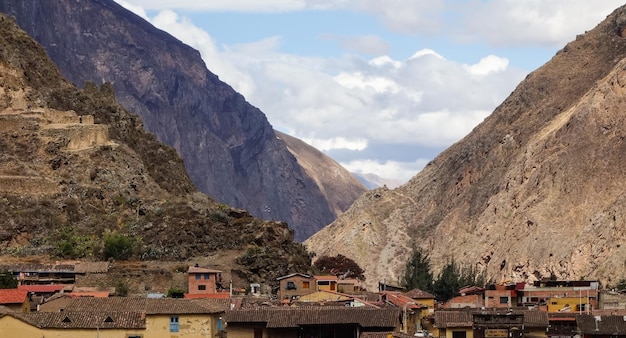 Ollantaytambo archaeological park, ruins on the Sacred valley of incas, Peru