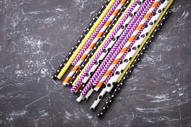 Сolorful festive paper straws