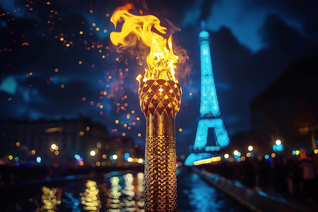 Фото Олимпийский огонь сгенерирован ии