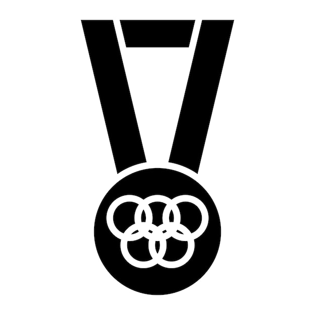 Olympic Games Glyph Solid Black Illustration