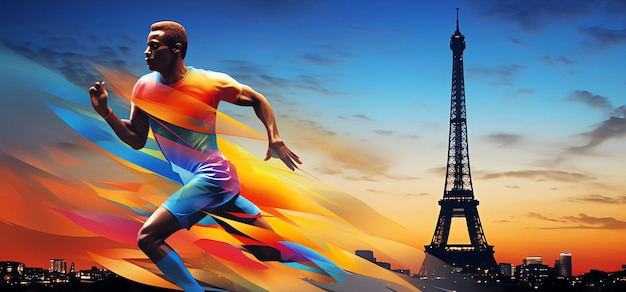 olympic games Paris 2024 spirit AI generated image