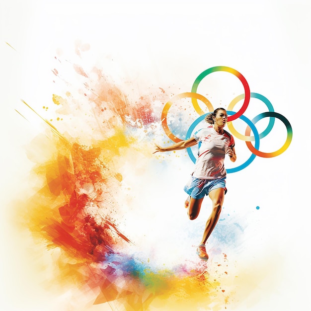 Фото Олимпийские игры спортивный фон с копировальным пространством для текста
