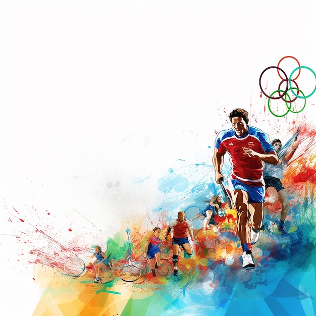 Photo olympic games sports background with copy space for text