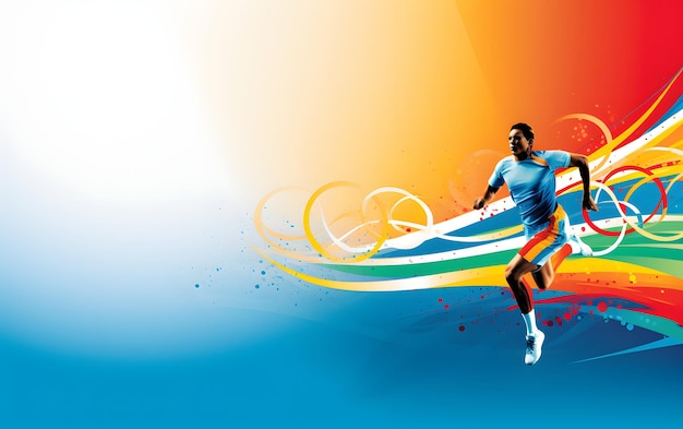 olympic games sports background with copy space for text