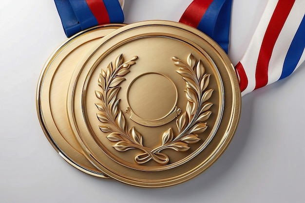 Золотая олимпийская медаль изолирована для дизайна шаблона