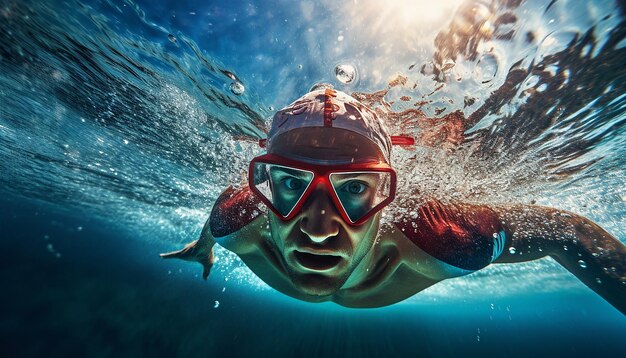 Olympic swimming editorial dynamic photography