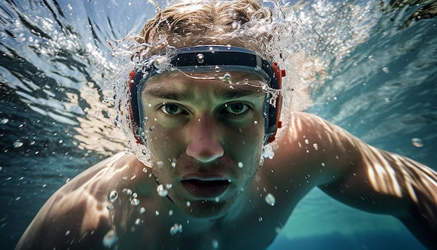 Olympic swimming editorial dynamic photography