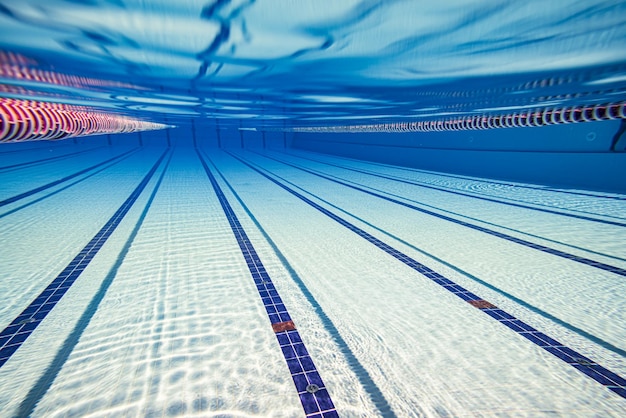 Photo olympic swimming pool underwater background