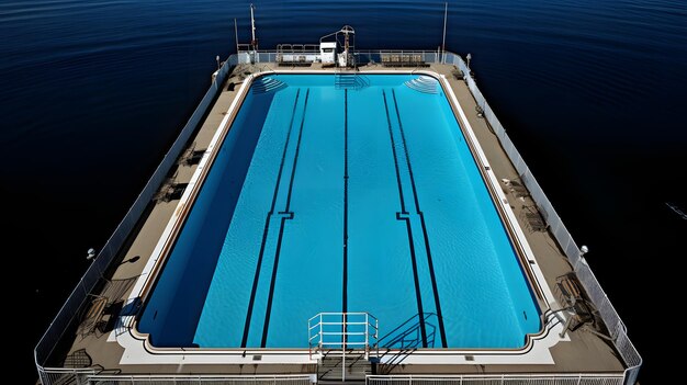 Olympic Swimming Pool with Lanes