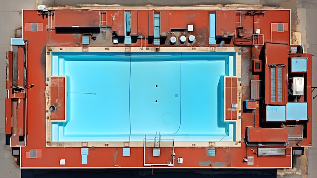 Olympic Swimming Pool with Lanes