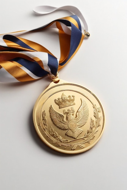 Olympics 3D Render Gold Medal Isolated