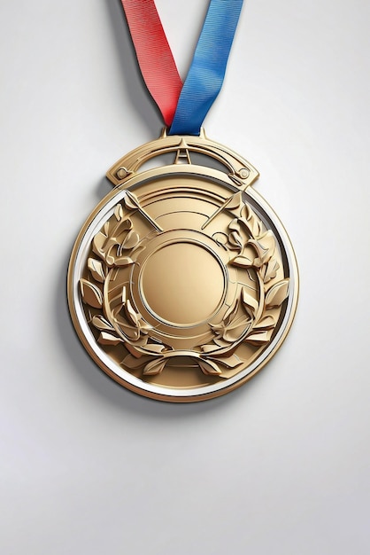 Olympics 3D Render Gold Medal Isolated