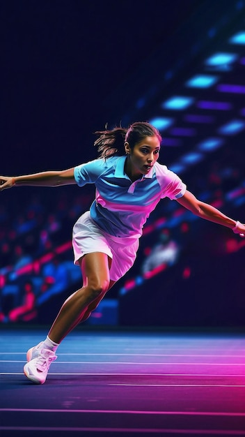 Olympische Spelen Een Olympische tennisspeler in actie