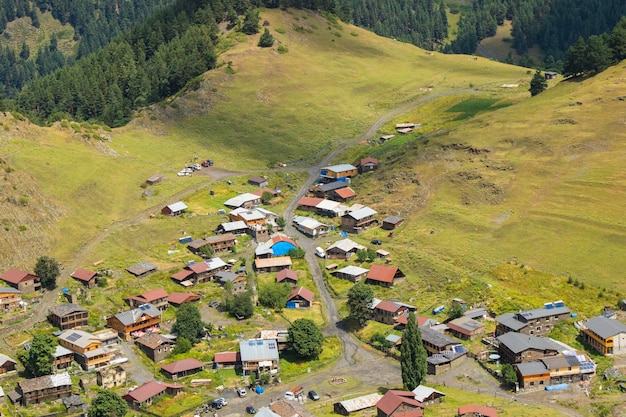 Omalo dorp in Tusheti Georgië
