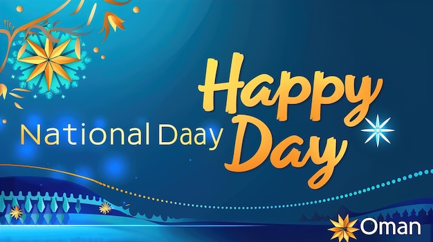 oman national day celebrationhappy national day november 18thvector illustration