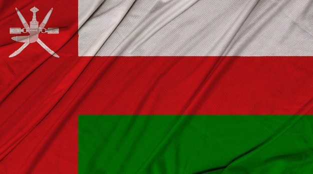 Oman realistische 3d getextureerde wapperende vlag