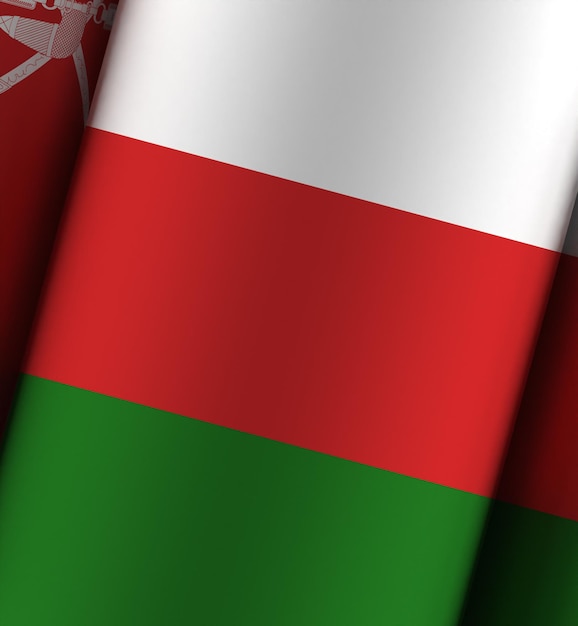 Oman vlag dramatische achtergrond vol