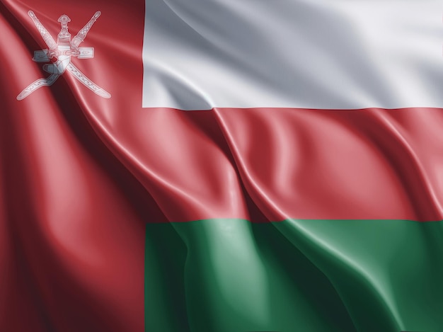 Oman vlag zweven en zwaaien