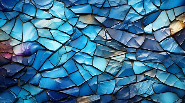 Ombre blue mosaic patterned illustration a striking image