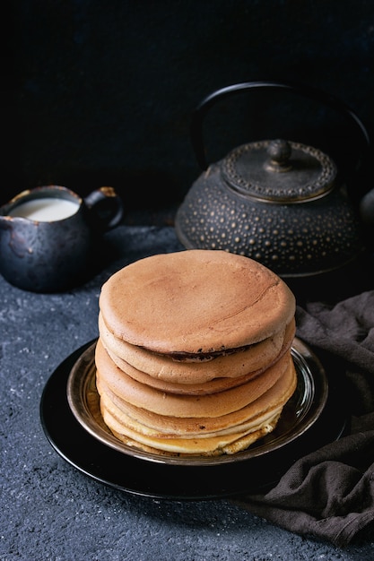 Ombre chocolate pancakes