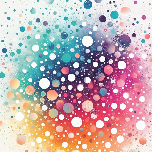 Ombre colorful gradient wallpaper dotted abstract in white background