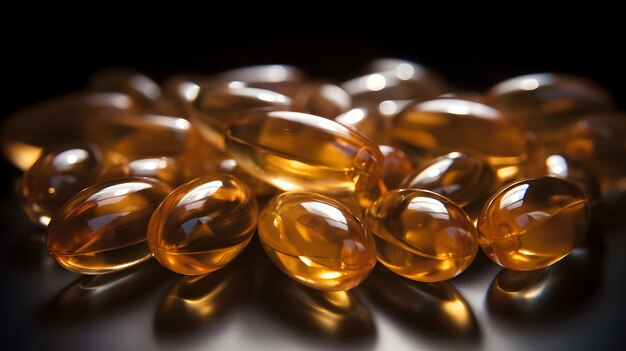 Omega 3 fat pills fish oil health medicine generative AI