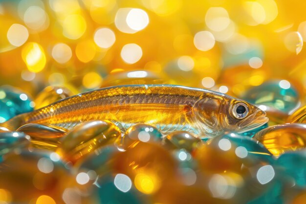 Omega 3 gel pills and fish oil Generative Ai