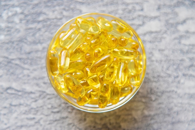 Omega-3 visoliecapsules. Selectieve focus.medical