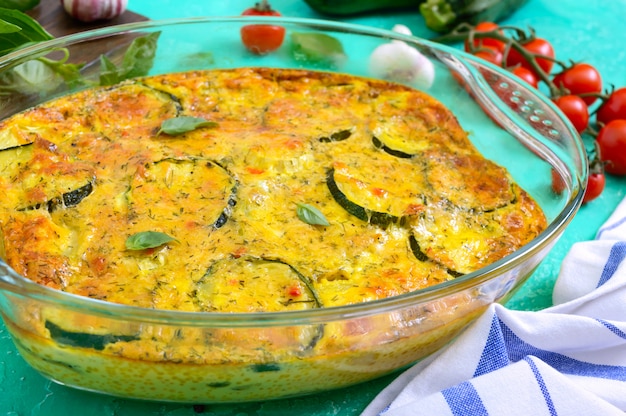 Omelet met courgette en kaas