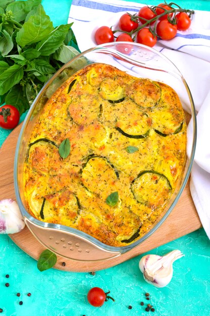 Omelet met courgette en kaas