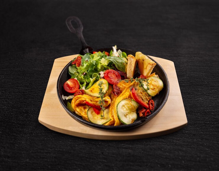 Foto omelet met groenten