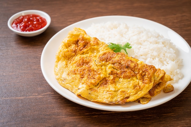 Omelet or Omelette with Rice