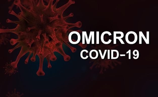 Omicron covid19 variant zuid-afrika nieuwe coronavirus variant nieuwe 3d illustratie achtergrond