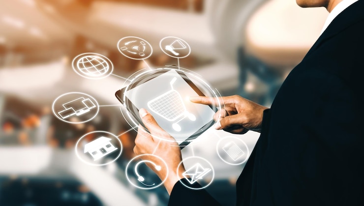 Photo omni channel technology of online retail business uds