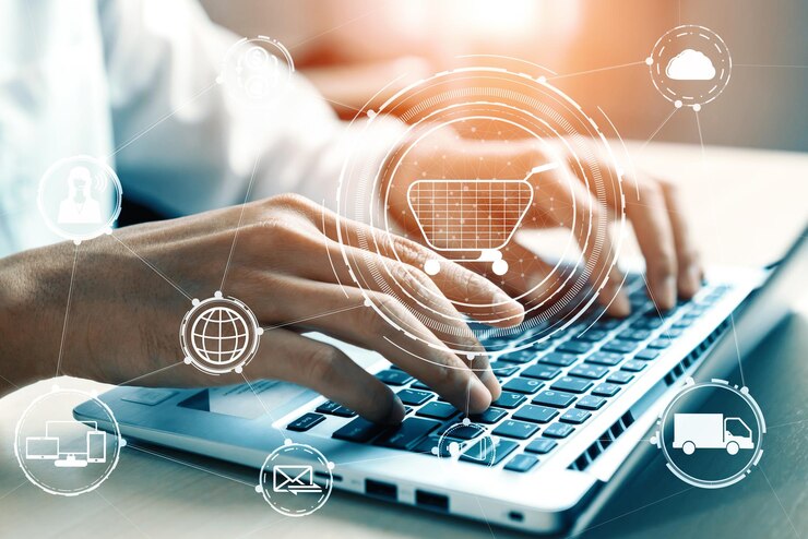 Photo omni channel technology of online retail business uds