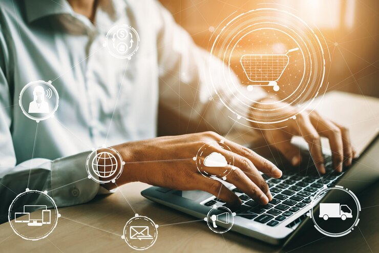 Photo omni channel technology of online retail business uds